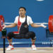 PARIS, Atlet angkat besi Indonesia Eko Irawan berlaga dalam kelas 61 kg putra di Olimpiade Paris 2024 di Paris, Prancis, pada 7 Agustus 2024. (Xinhua/Fei Maohua)