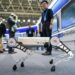 Foto yang diabadikan pada 14 Mei 2025 ini menunjukkan robot anjing yang dipertunjukkan dalam Pameran Pencapaian Pendidikan Digital Konferensi Pendidikan Digital Dunia 2025 di Wuhan, Provinsi Hubei, China tengah. (Xinhua/Du Zixuan)