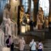 Wisatawan mengunjungi Museum Besar Mesir (Grand Egyptian Museum/GEM) di Giza, Mesir, pada 12 Juni 2025. Terletak dekat Piramida Giza, GEM, yang menempati area seluas lebih dari 500.000 meter persegi dan menyimpan sekitar 57.000 artefak, menurut rencana akan resmi dibuka pada 3 Juli tahun ini. (Xinhua/Ahmed Gomma)
