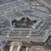 Foto yang diabadikan pada 19 Februari 2020 ini menunjukkan Pentagon saat terlihat dari pesawat terbang di atas Washington DC, Amerika Serikat. (Xinhua/Liu Jie)