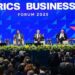 Foto yang diabadikan pada 5 Juli 2025 ini menunjukkan upacara pembukaan Forum Bisnis BRICS di Rio de Janeiro, Brasil. (Xinhua/Lucio Tavora)