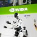 Foto yang diabadikan pada 17 Juli 2025 ini menunjukkan robot-robot di stan Nvidia dalam Pameran Rantai Pasokan Internasional China (China International Supply Chain Expo/CISCE) ketiga di Beijing, ibu kota China. (Xinhua/Ding Hongfa)