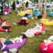 Para peserta berpartisipasi dalam kompetisi tidur di Seoul, Korea Selatan (Korsel), pada 18 Mei 2024. Sebuah kompetisi tidur diadakan di Taman Sungai Han Yeouido di Seoul pada Sabtu (18/5) untuk membantu warga bersantai dan merasakan asyiknya tidur siang di luar ruangan. (Xinhua/Yao Qilin)